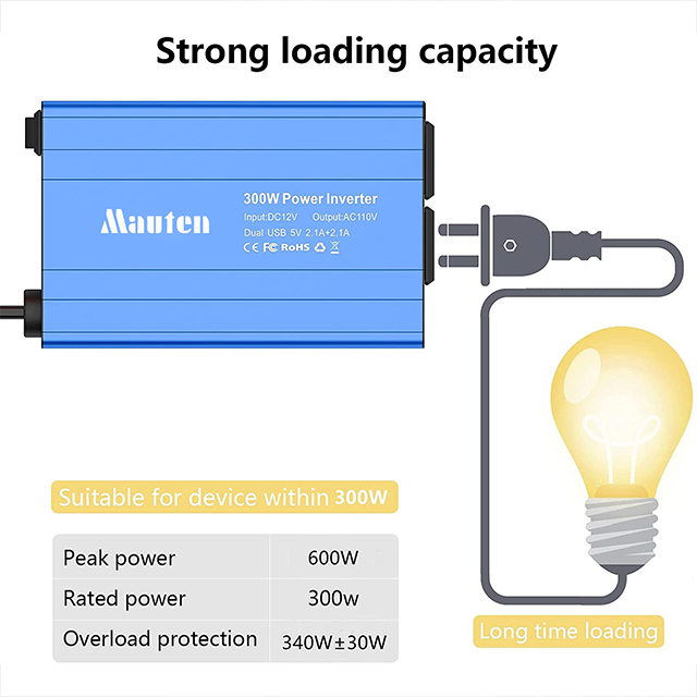 300W パワー インバーター 12V DC ～ 110V 交流 4.2A デュアル USB 交流 カー プラグ アダプター ソケット コンバーター カーチャージャー 幅広い用途
