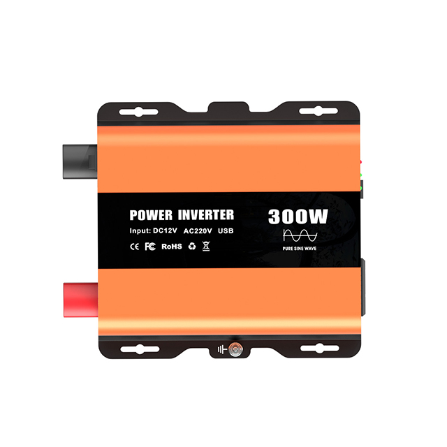 ピュアサイン波 パワー インバーター 300W 12V から 110V/220V DC へ 交流 カー アダプター インバーター、USB ポートおよび 交流 コンセント付き